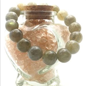 Labradorite Beads Stretch Bracelet